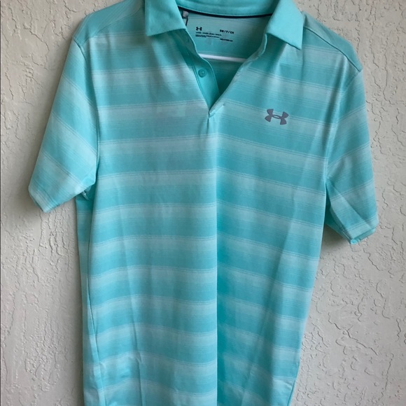 under armour blue golf shirt